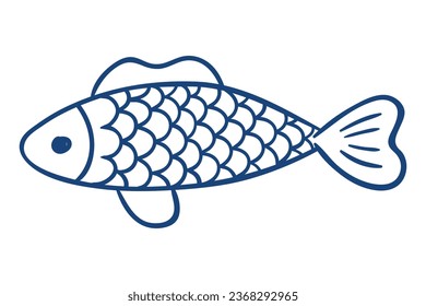 fish. Hand drawn vector illustration
