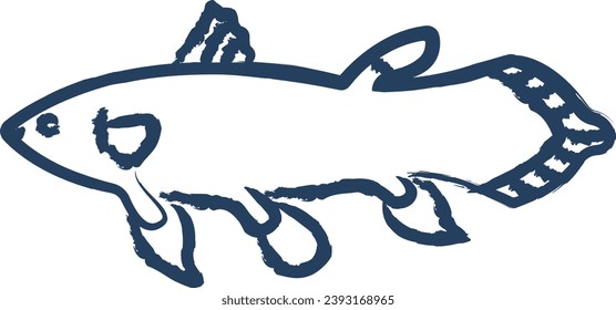 handgezeichnete Fische, Vektorgrafik