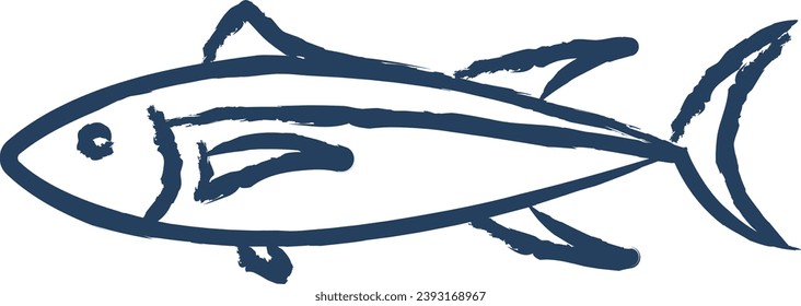 Fish hand drawn vector illustration