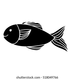 fish happy cartoon icon image 