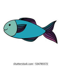 fish happy cartoon icon image 