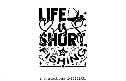 Fish hard, fish smart-Fishing t shirts design,Vector typography for posters,Calligraphy t shirt design,card Templet, flyer and mug.Isolated on white background,Files for Cutting Cricut and 