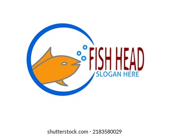 Fish Head Logo With Trendy Design