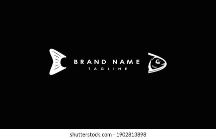 fish head and tail creative design for branding 