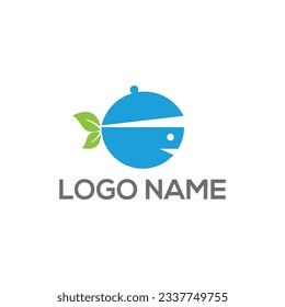 Fish Healthy Food Logo design Illustration