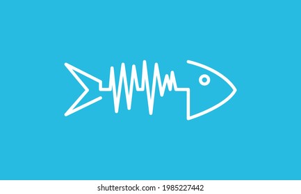 símbolo de logotipo de líneas de frecuencia cardíaca ilustración de icono vectores diseño gráfico