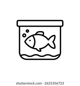 Peces que se esconden dentro del Pequeño icono de la decoración del tanque