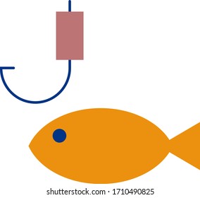 diseño plano de ilustración de vector gancho