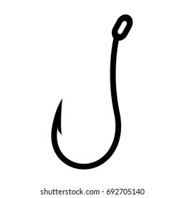 Fish hook icon .