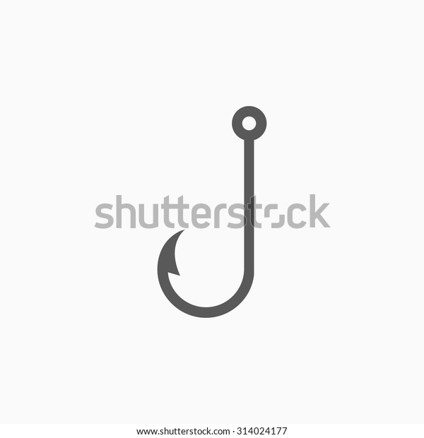 Fish Hook Icon Stock Vector (Royalty Free) 314024177