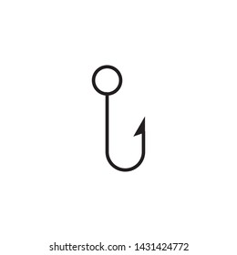 fish hook icon design template. Trendy style, vector eps 10
