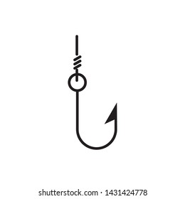 fish hook icon design template. Trendy style, vector eps 10