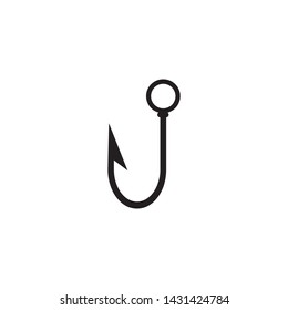 fish hook icon design template. Trendy style, vector eps 10