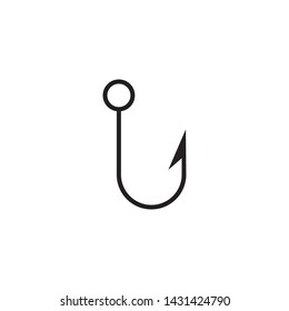 fish hook icon design template. Trendy style, vector eps 10