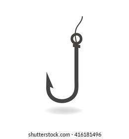 Fish Hook Icon Eps10