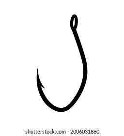 fish hook icon on a white background