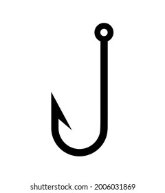 fish hook icon on a white background