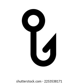 Fish hook icon. Sea fishing. Vector.