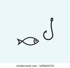 Fish hook icon vector best trendy