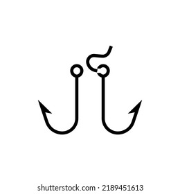 fish hook icon vector design templates 