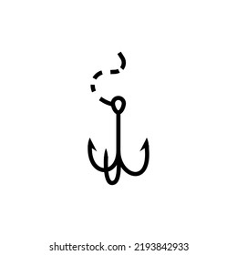 fish hook icon vector design templates 
