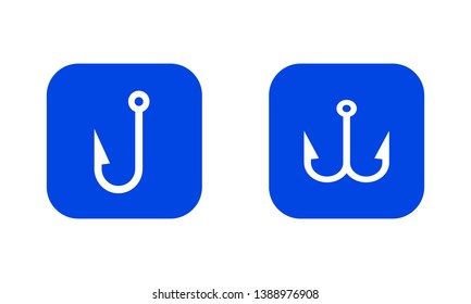 Fish hook icon. Vector illustration