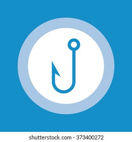 Fish hook icon. Vector illustration