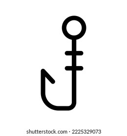Fish Hook Icon Vector Symbol Design Illustration