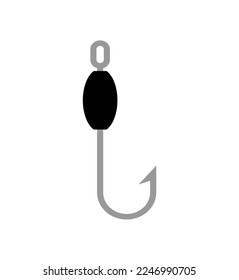 Fish hook isolated. Hook for catching fish. fishing tackle