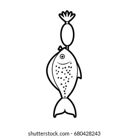 fish hook isolated icon