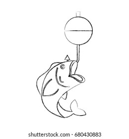 fish hook isolated icon
