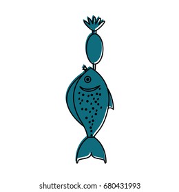 fish hook isolated icon