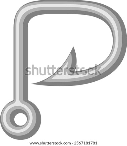 Fish Hook Letter Alphabet P