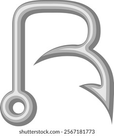 Fish Hook Letter Alphabet R