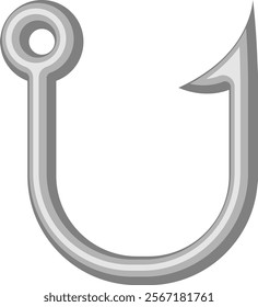 Fish Hook Letter Alphabet U