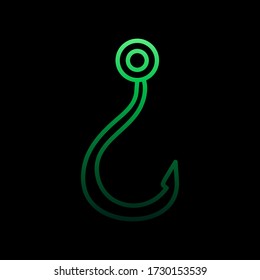 fish hook line nolan icon. Simple thin line, outline vector of camping icons for ui and ux, website or mobile application