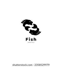 Fish Hook Logo Design Modern Vector Template. Fish Logo.