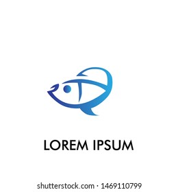 Fish Hook logo icon for fishing company or team