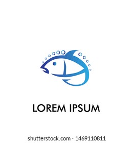 Fish Hook logo icon for fishing company or team