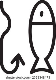 Outline-Symbol für Fischhaken