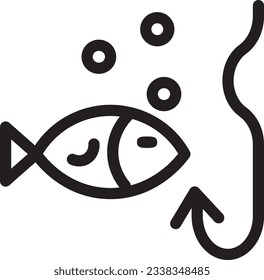 Outline-Symbol für Fischhaken