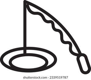Icono de contorno de ancho de banda de pescado