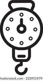 Fish Hook Rod Outline Icon