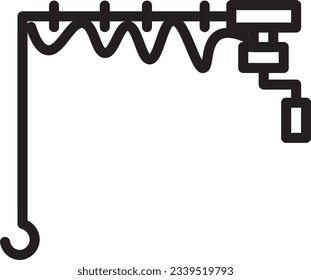 Icono de contorno de ancho de banda de pescado