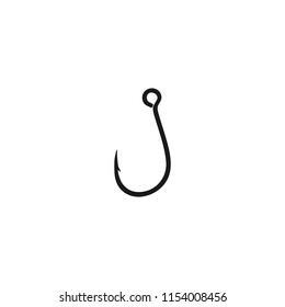 Fish hook vector.