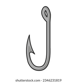 Fish hook vector icon.Cartoon vector icon isolated on white background fish hook.