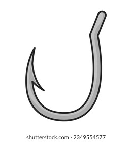 Fish hook vector icon.Cartoon vector icon isolated on white background fish hook.