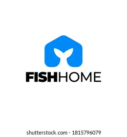 fish house logo design template