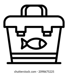 Fish Ice Bag Icon. Outline Fish Ice Bag Vector Icon For Web Design Isolated On White Background