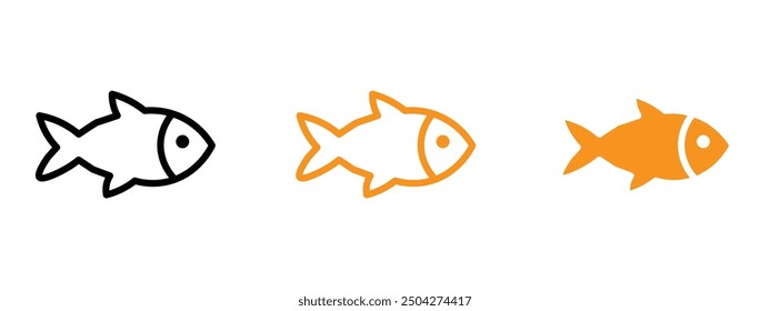 Fish icon (2) web design in vector